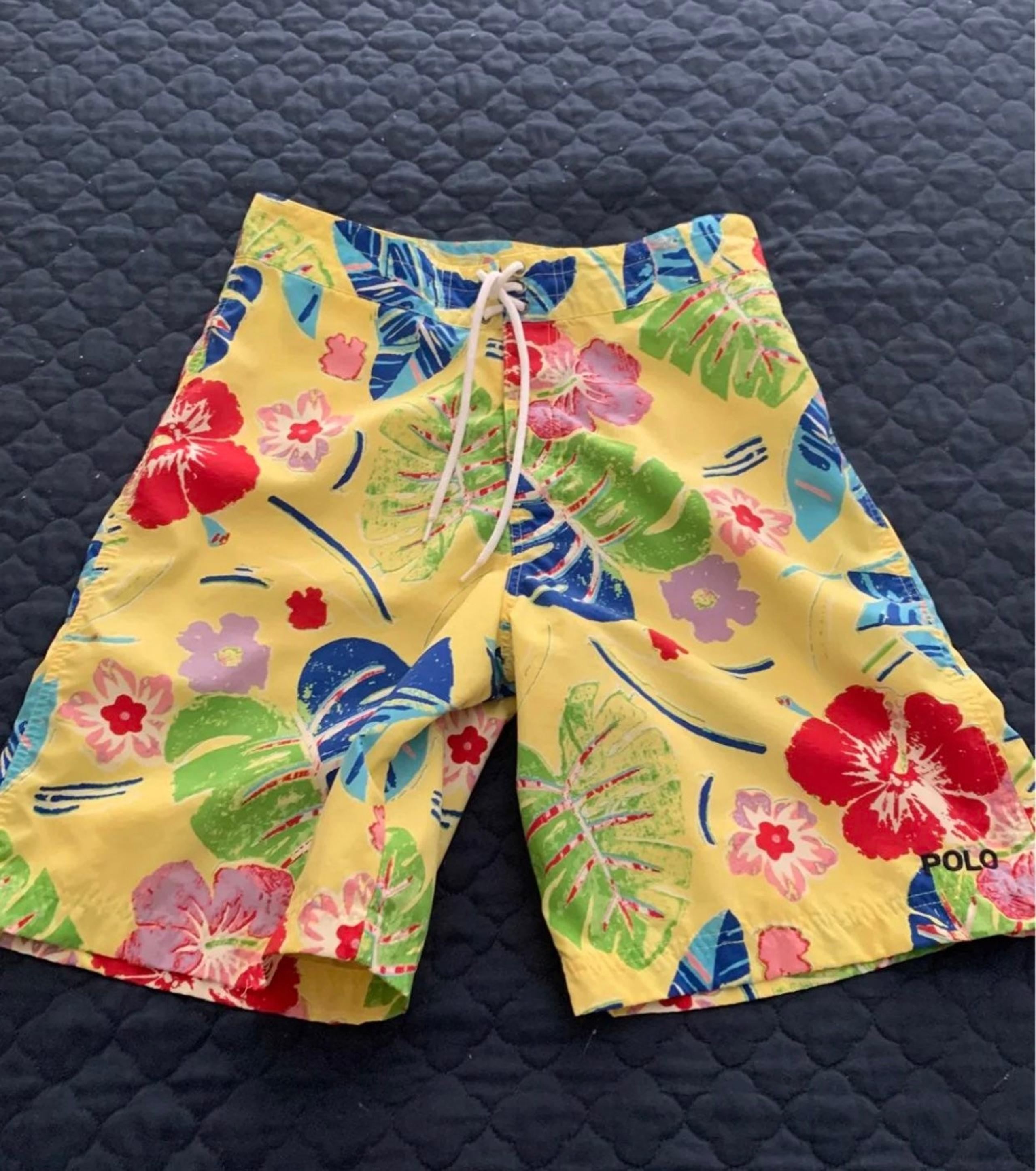 Vintage Ralph Lauren polo sport hawaiian shorts size 30 mens Swim Trunks