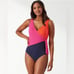 NWT Tommy Bahama Island Cays Colorblock Wrap-Front One-Piece Swimsuit