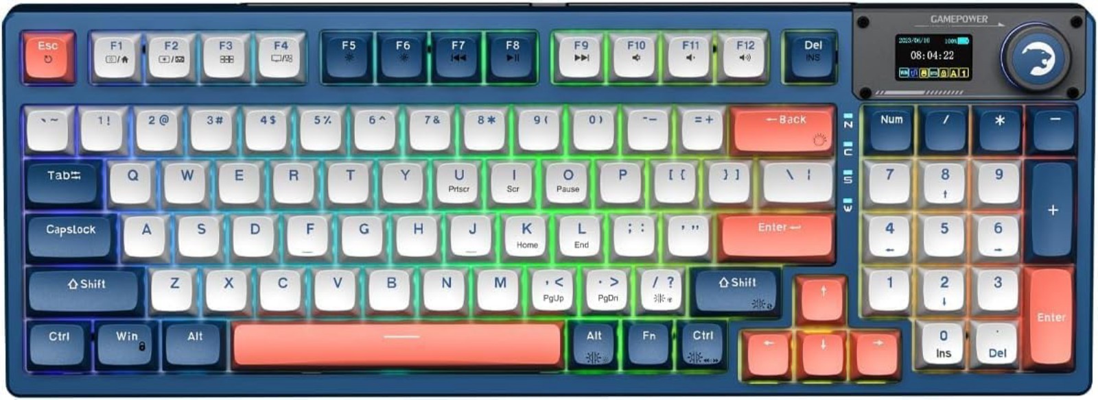 GAMEPOWER Gasket Elite X Wireless Mechanical Gaming Keyboard PC Oiled Switches