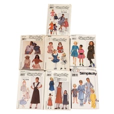 Simplicity Uncut Lot of 7 Easy Sewing Pattern Girl Knit Dress Accessories Pajama