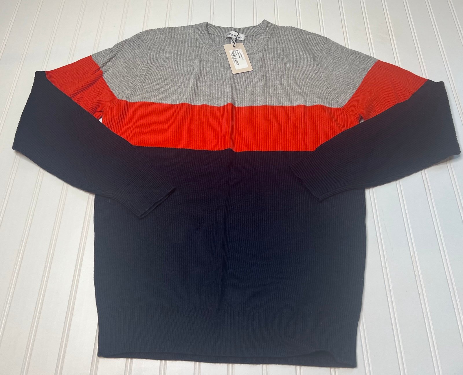 Peter Millar Sweater Merino Wool Medium Color Block Men NEW 525