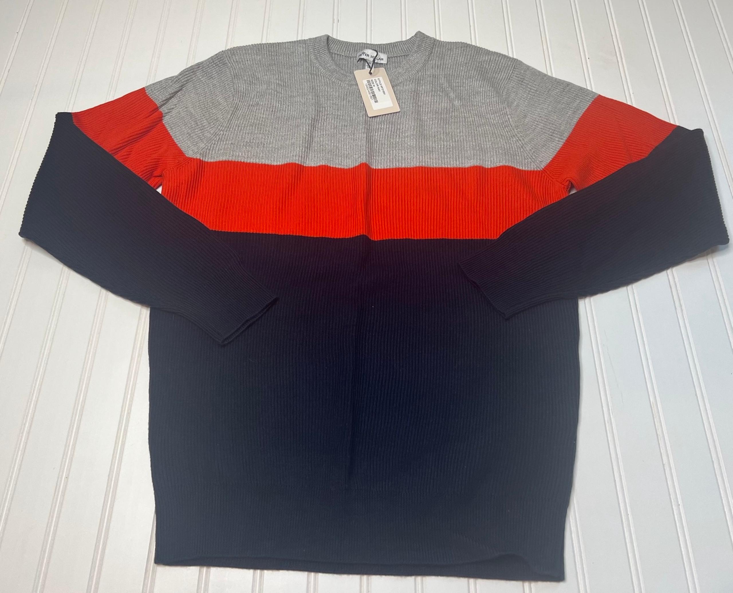 Peter Millar Sweater Merino Wool Medium Color Block Men NEW 525