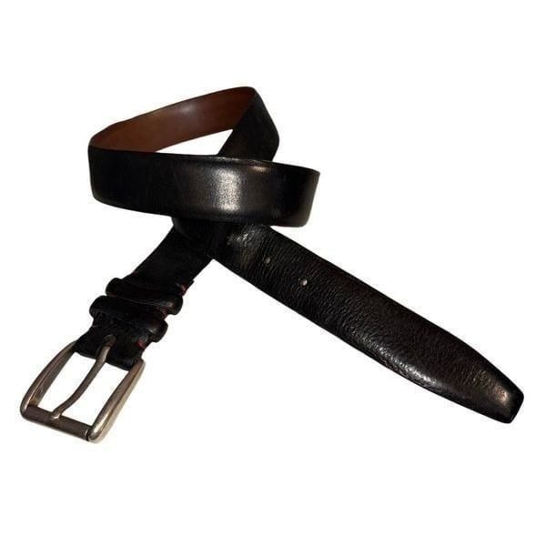 European Tumbled Calfskin Leather Belt