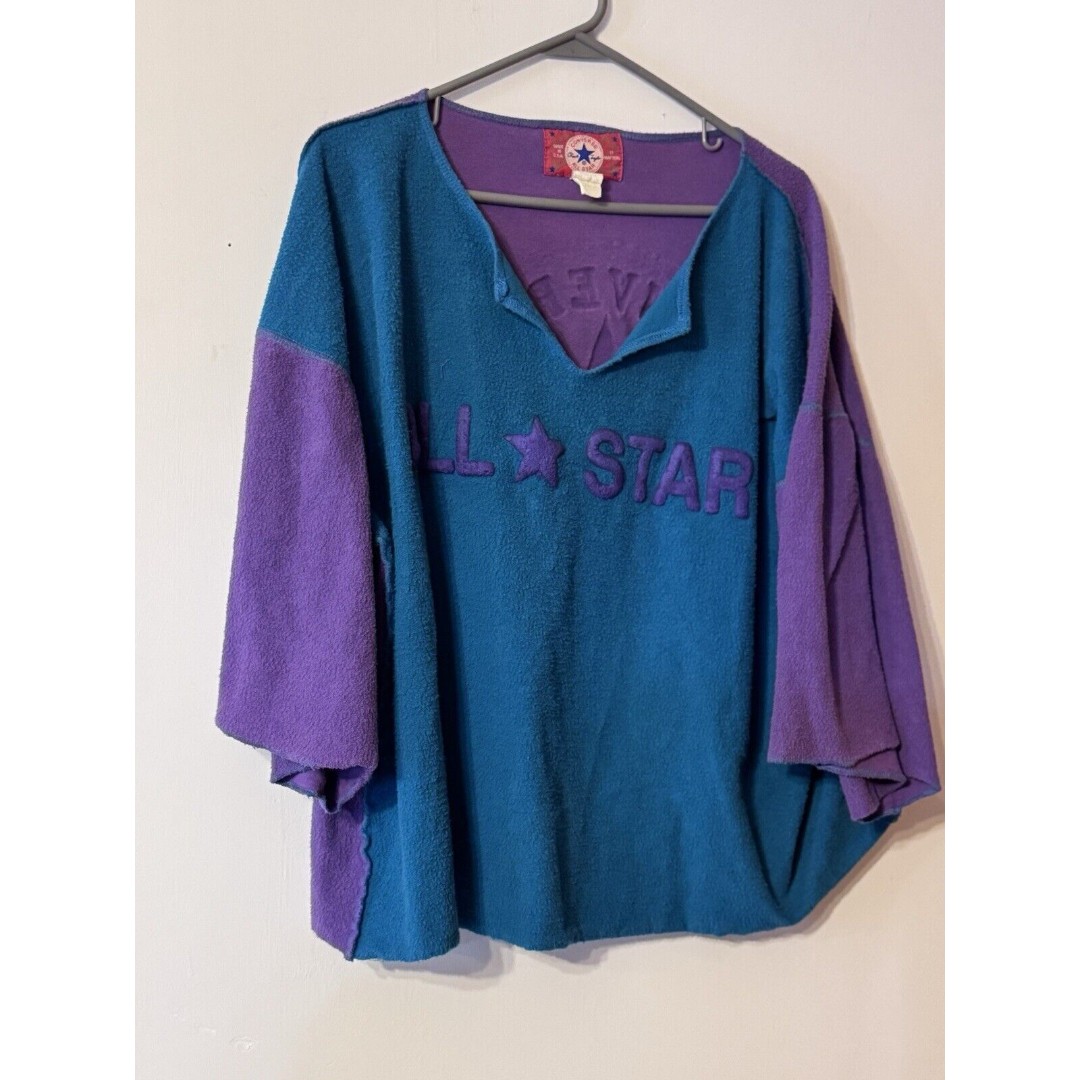 Vintage Women’s Converse Chuck Taylor All Star Sweatshirt 1/2 Sleeve Size Large