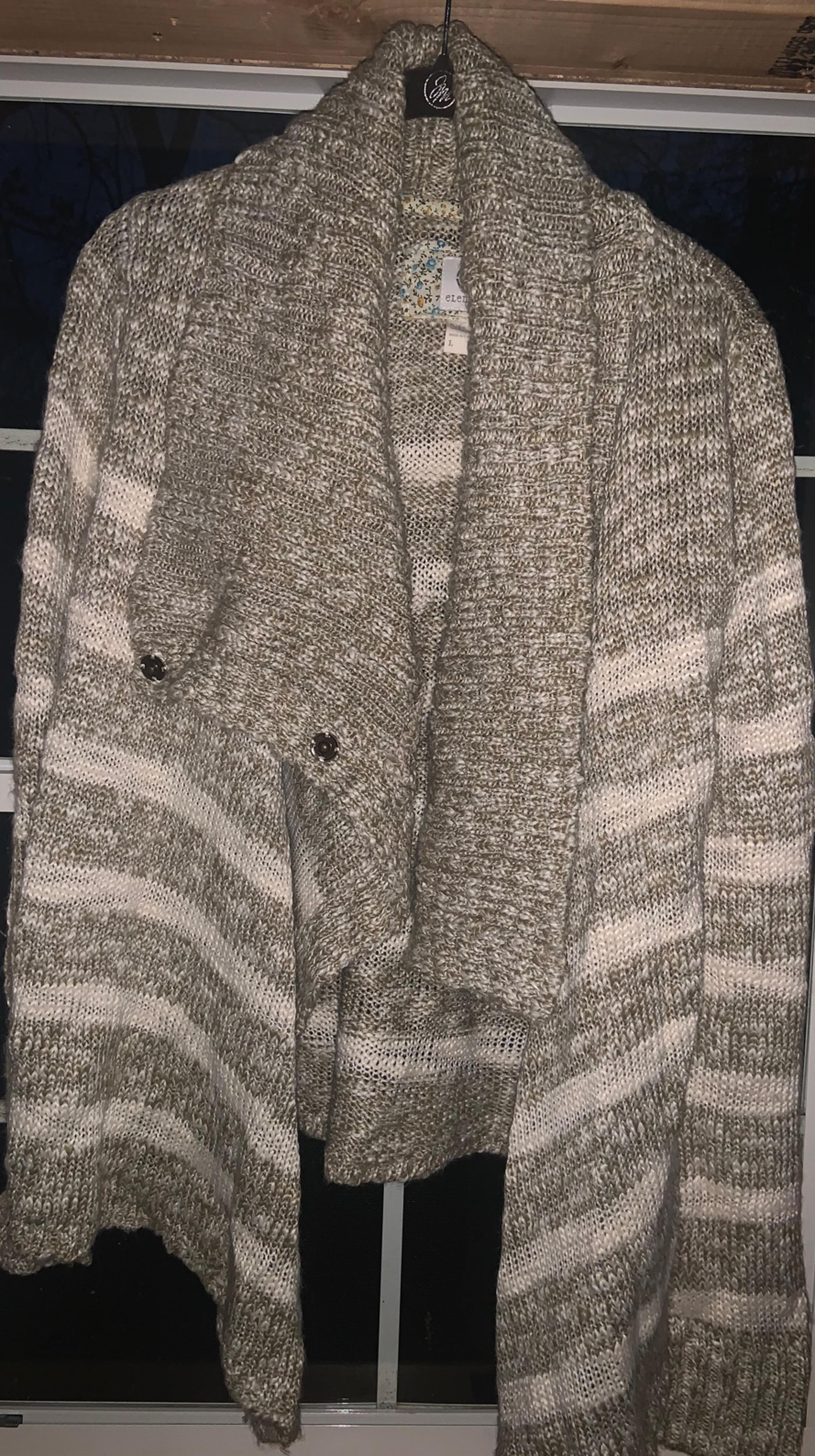 Element rare striped cardigan sweater