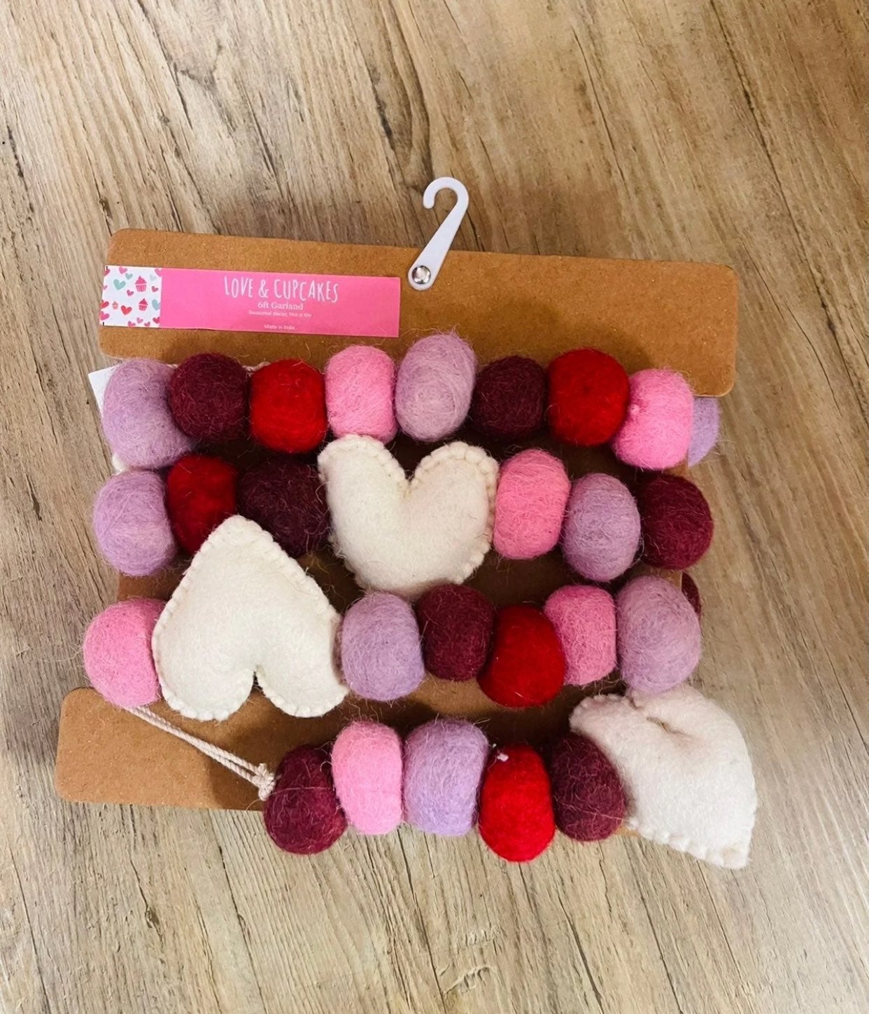 Valentines Day purple 6 Foot Heart Garland