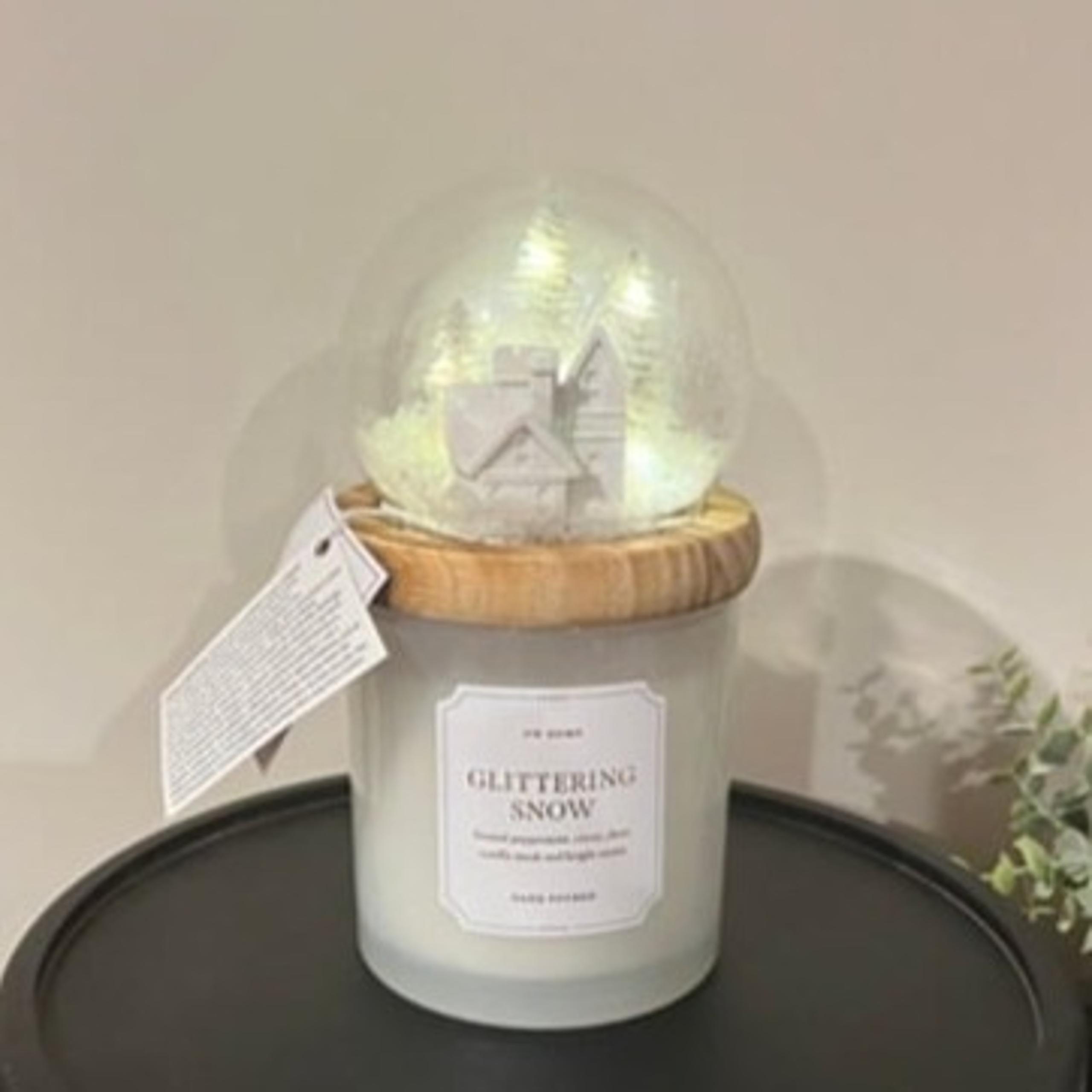 DW Home Winter Holiday Glittering Snow Candle w/Light-Up Snow Globe (New!)