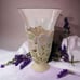Lenox Pierced Wild Rose Vase Porcelain Pink Glass Insert Cottagecore Shabby Vtg.