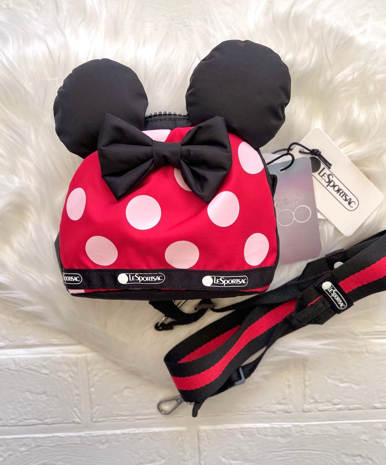 LeSportsac x Disney100 Anniversary Collection Minnie Mouse Small Crossbody Bag