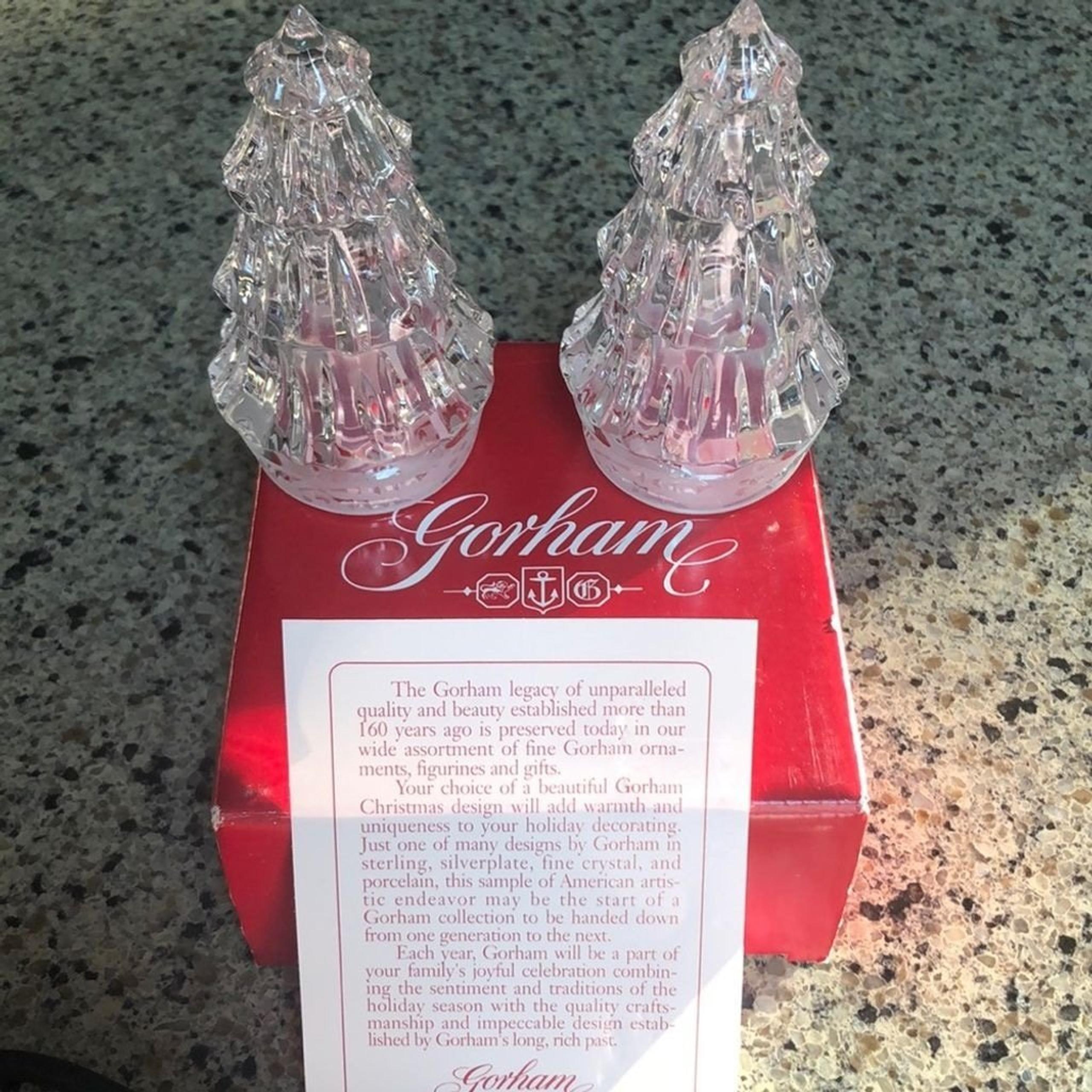 Gorham Lead Crystal Salt & Pepper Shaker’s, NIB HOST Gift