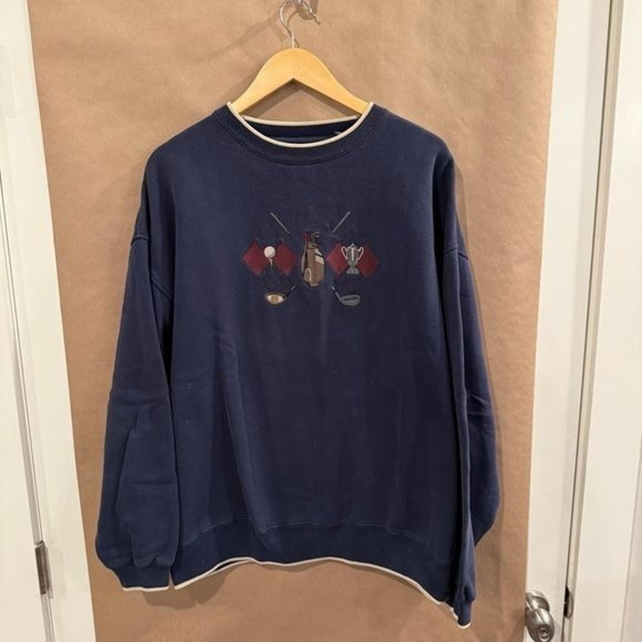 C&B Sport Blue Men’s Croft & Barrow Vintage Golf Pullover Sweatshirt Size XL