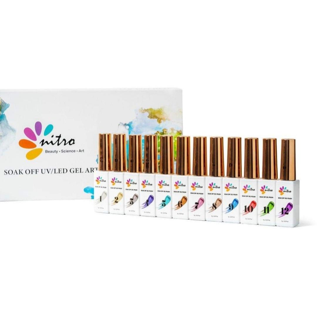 12x Nitro Nail Gel Art Kit