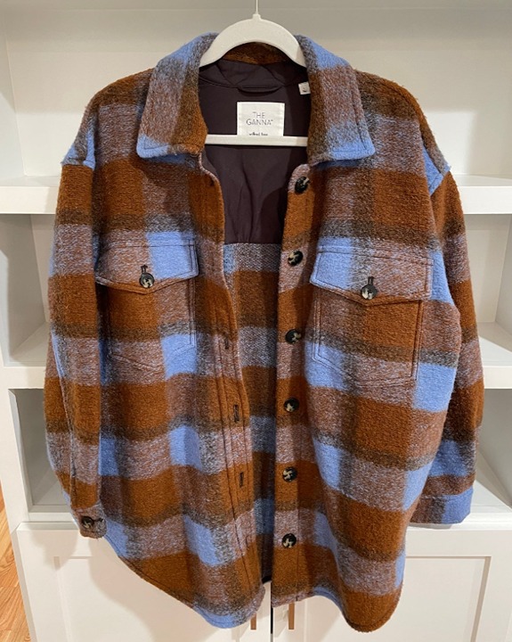 Aritzia Ganna Long Shirt Jacket