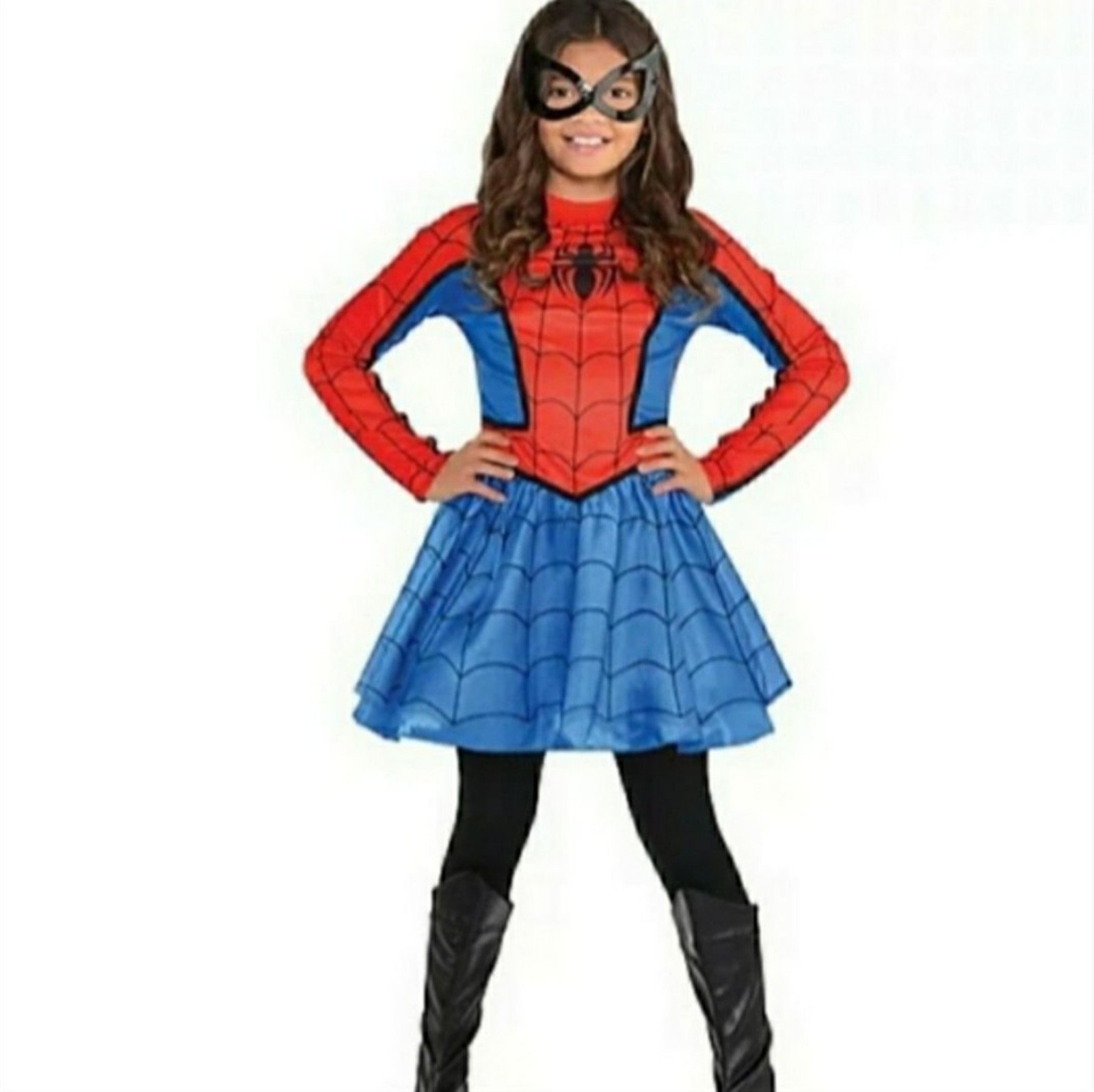 NWT Marvel Girls Red Blue Spider-Girl Halloween Costume Child Girls Large Hero