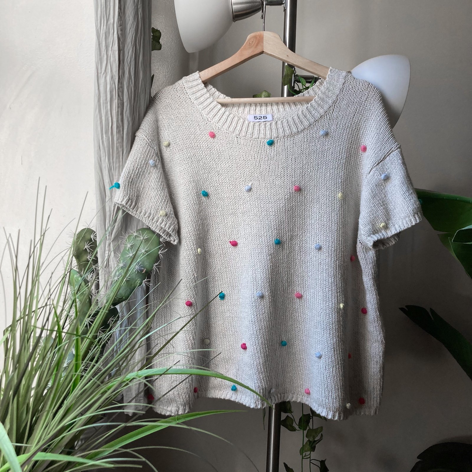 525 America popcorn knit blouse