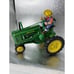 Franklin mint tin plate John Deere Model B tractor with key, loose no box