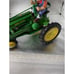 Franklin mint tin plate John Deere Model B tractor with key, loose no box