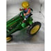 Franklin mint tin plate John Deere Model B tractor with key, loose no box