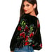 Free People Babe Slouchy Black Velvet Floral Whimsy Goth Boho Bodysuit Size XS