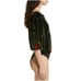 Free People Babe Slouchy Black Velvet Floral Whimsy Goth Boho Bodysuit Size XS