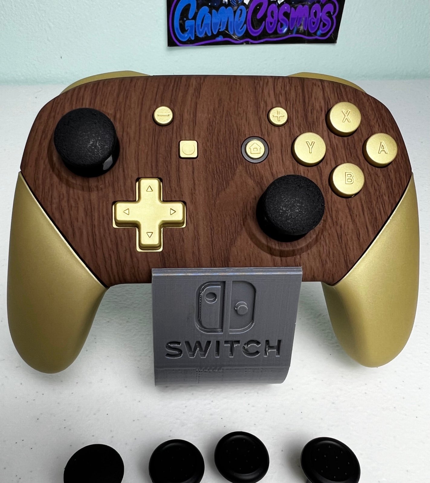 Woodgrain Champagne - Adjustable Sticks - Pro Controller for Nintendo Switch