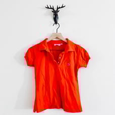 Lacoste Women's Red Polo Shirt Size Medium