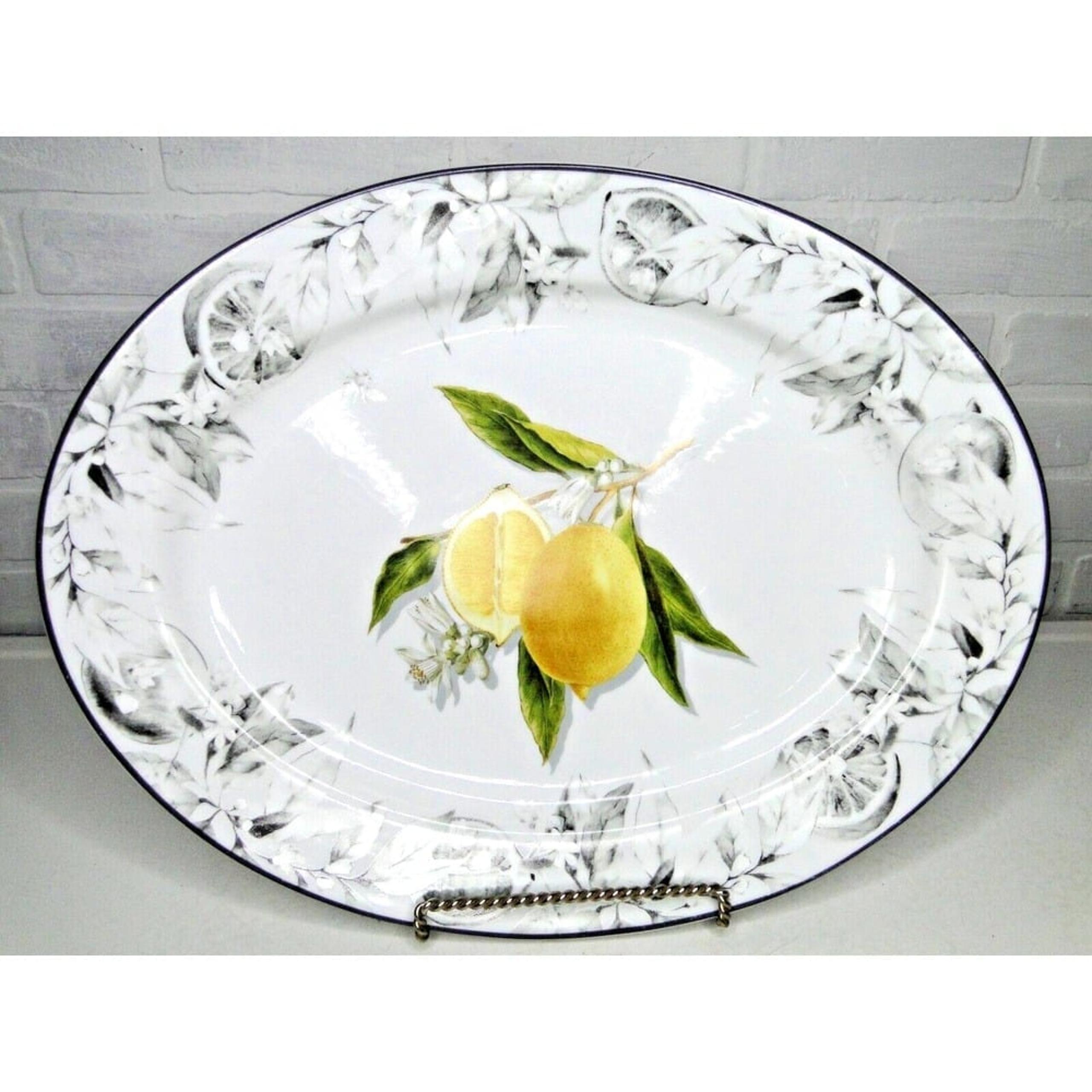 Williams Sonoma Meyer Lemon Large Oval Serving Platter  17.5"   New
