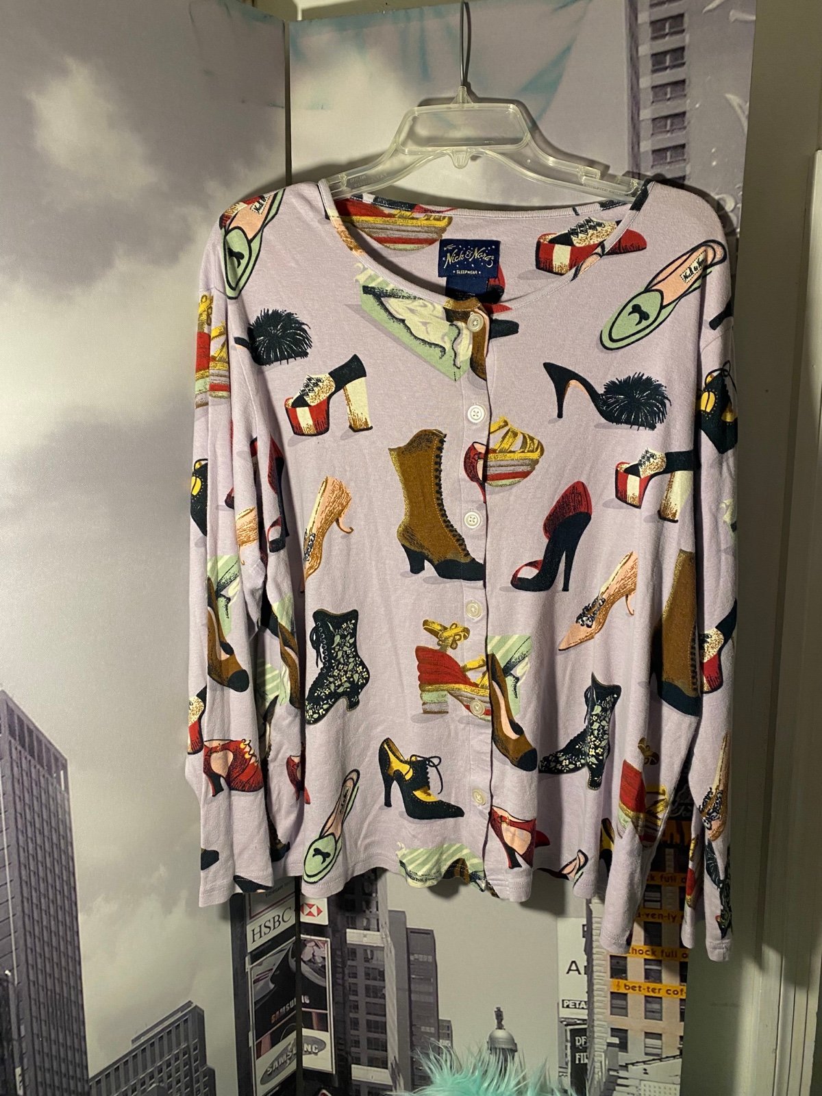 Nick & Nora shoe pajama top