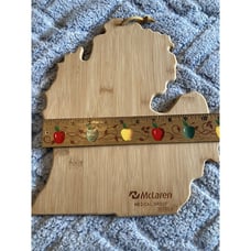 Bamboo Charcuterie Cutting Board Serving Michigan 13 x 11 Medical Advertising