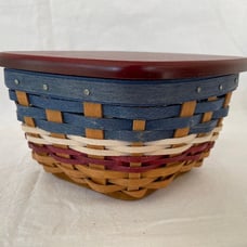 Longaberger American Celebration Small Wave Basket Set