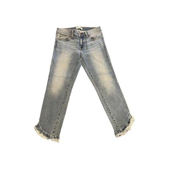Principal Denim Innovations cropped blue jeans size 27 raw hem