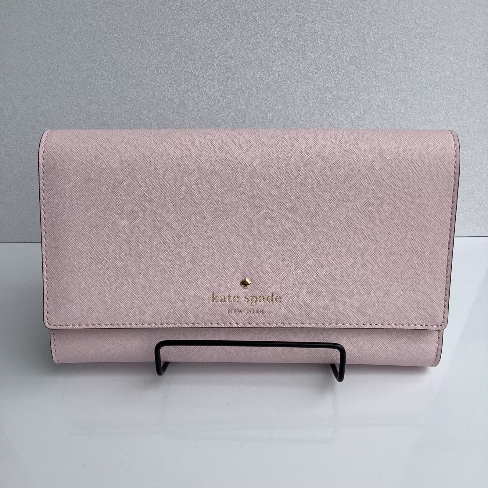 KATE SPADE PINK BLUSH Mikas Pond Phoenix Leather Travel Organizer Wallet NWT