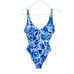 Andie Baia one piece swimsuit blue floral Bluf NWT Size Small