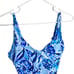 Andie Baia one piece swimsuit blue floral Bluf NWT Size Small