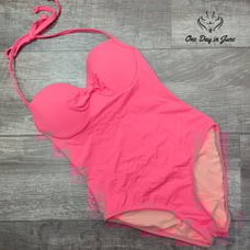 J. Crew Knot Front Halter One Piece Swimsuit Size 0 (D-Cup)