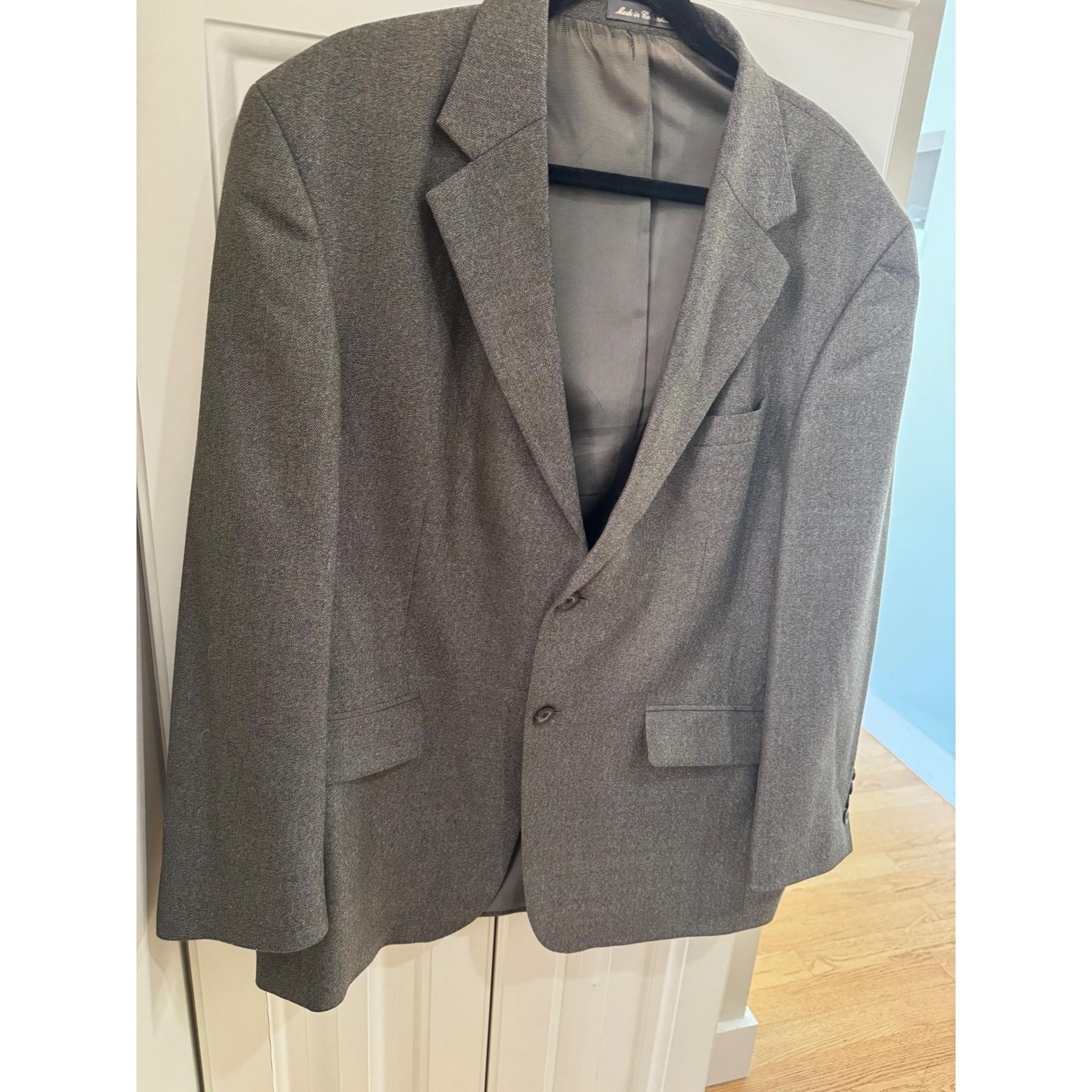 Brown Blazer Sport Coat Two Button Classic Style Size 42S - Oscar de la Renta