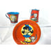 1940S OHIO ART Tin Litho Tea ￼Set Kitten & Girl, 4 Pcs, Fern Bisel Pete Art