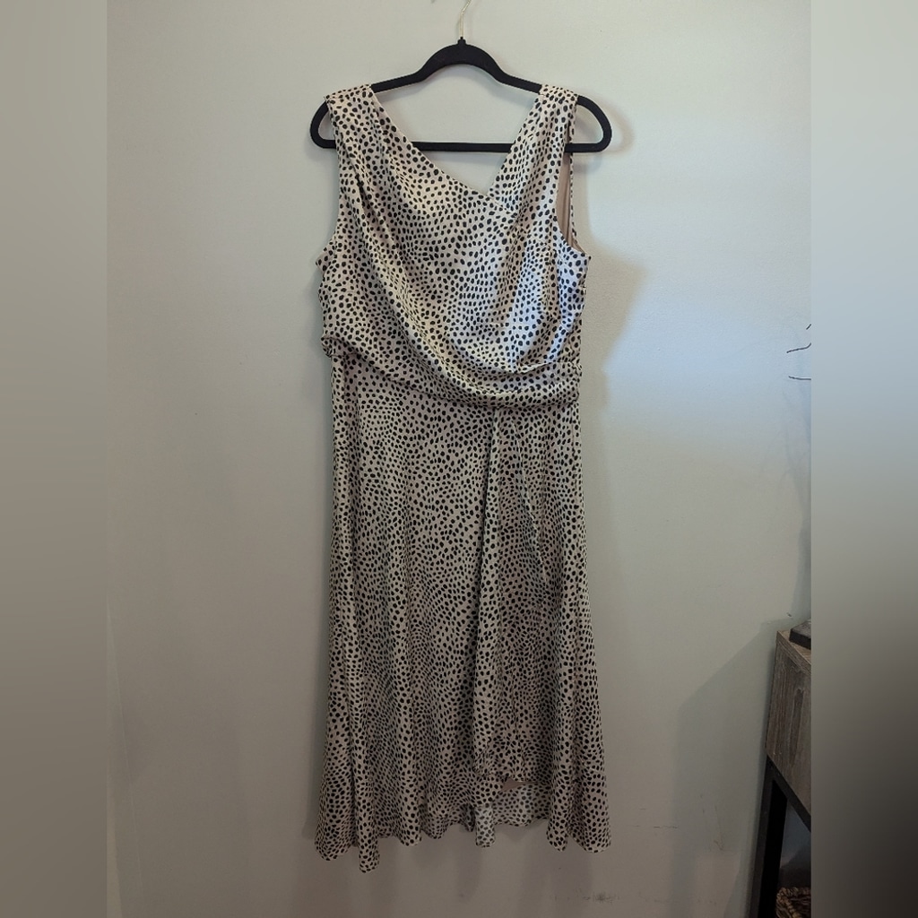 Polka Dot, Animal Print Dress. Sz L