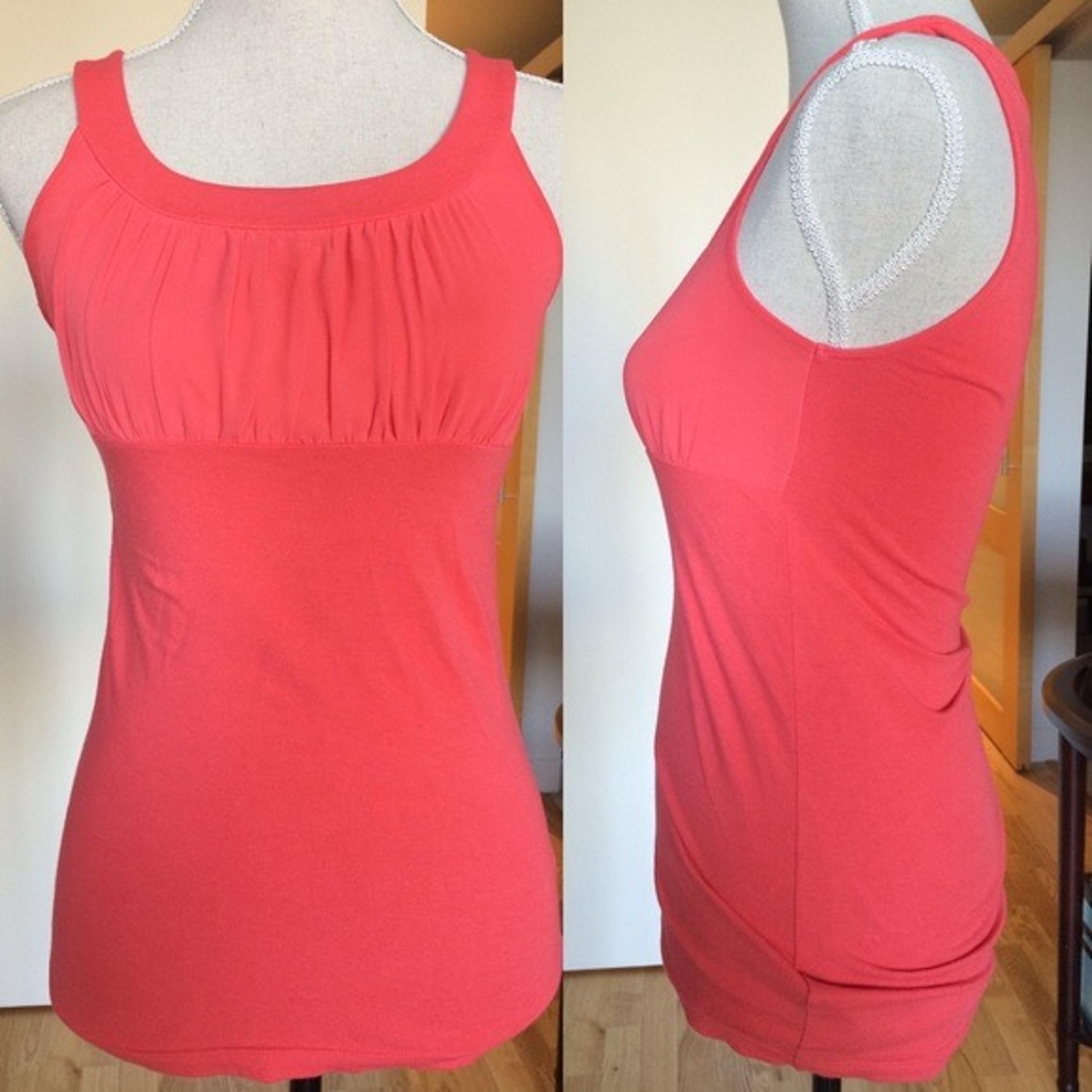 Express coral sheer modal tank top