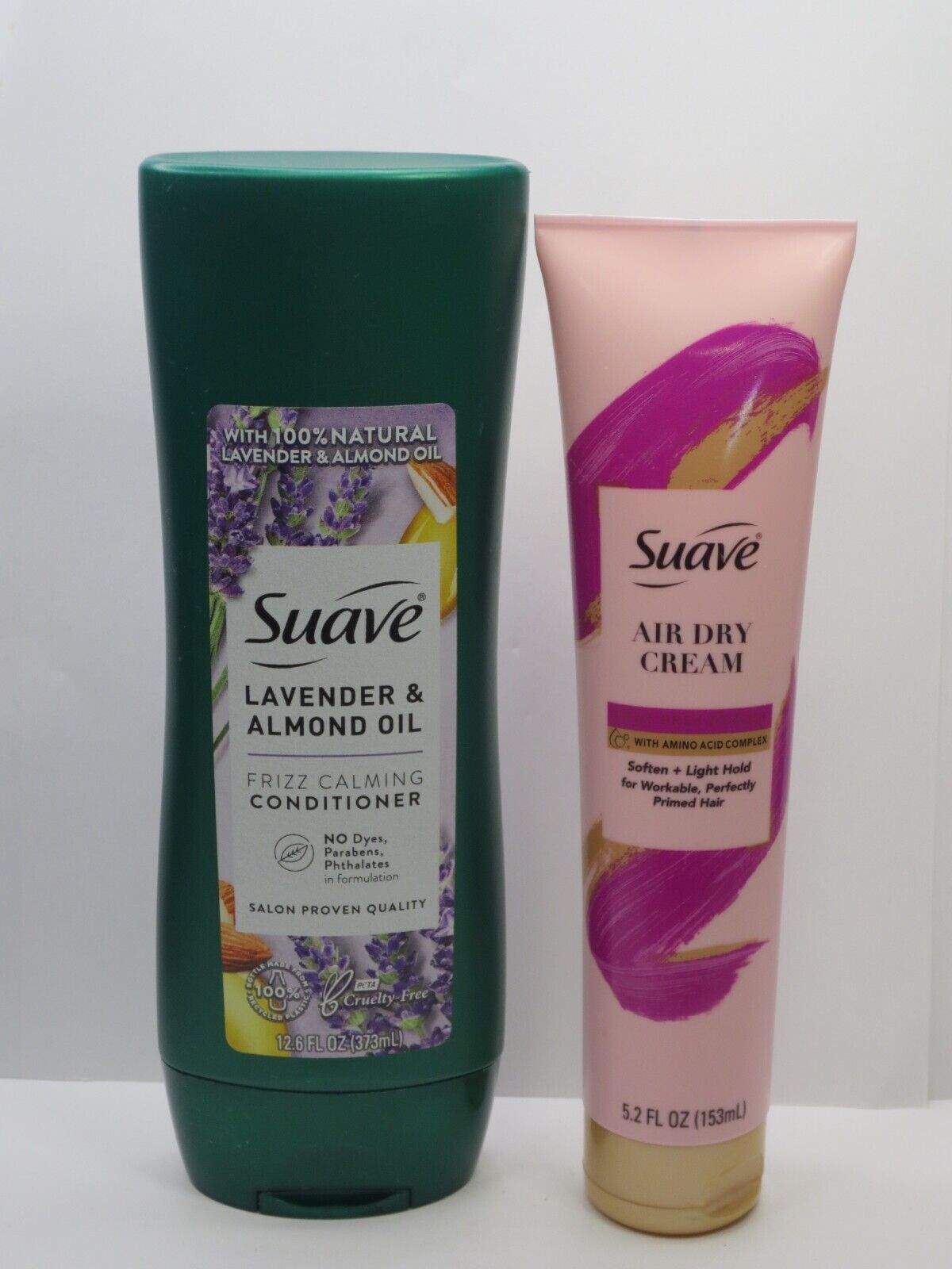 SUAVE LAVENDER ALMOND OIL CONDITIONER 12.6 OZ & AIR DRY CREAM 5.2 OZ
