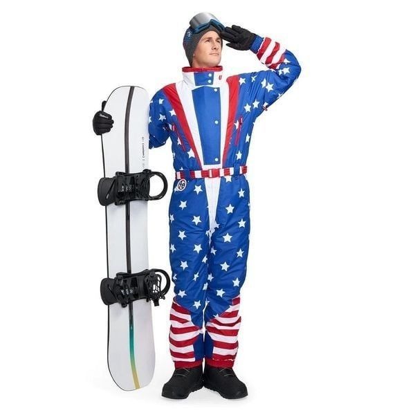 Tipsy Elves NWT MEN'S AMERICANA SNOW SUIT Waterproof Athletic Sport Medium