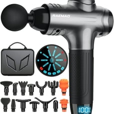 Deep Tissue Muscle Massage Gun, 15 Heads, 10 Speeds, LCD Touchscreen, NIB