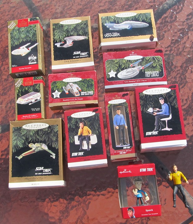 12 Hallmark Ornaments Star Trek 1991 -99 Plus Enterprise Galileo Voyager Magic