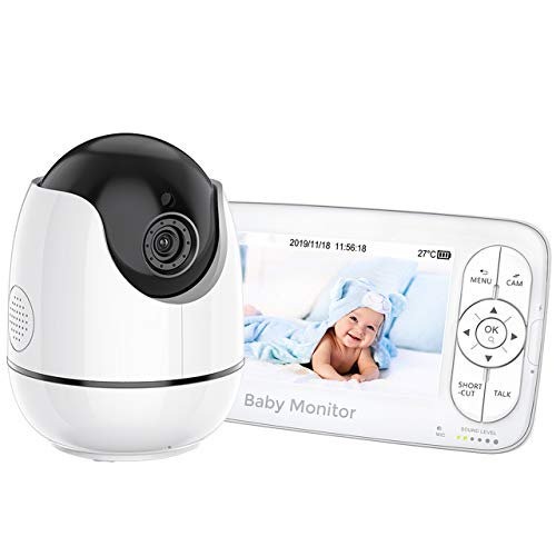 OMORC Video Baby Monitor 5 720P HD Display Camera and Audio Two-Way Audio Night