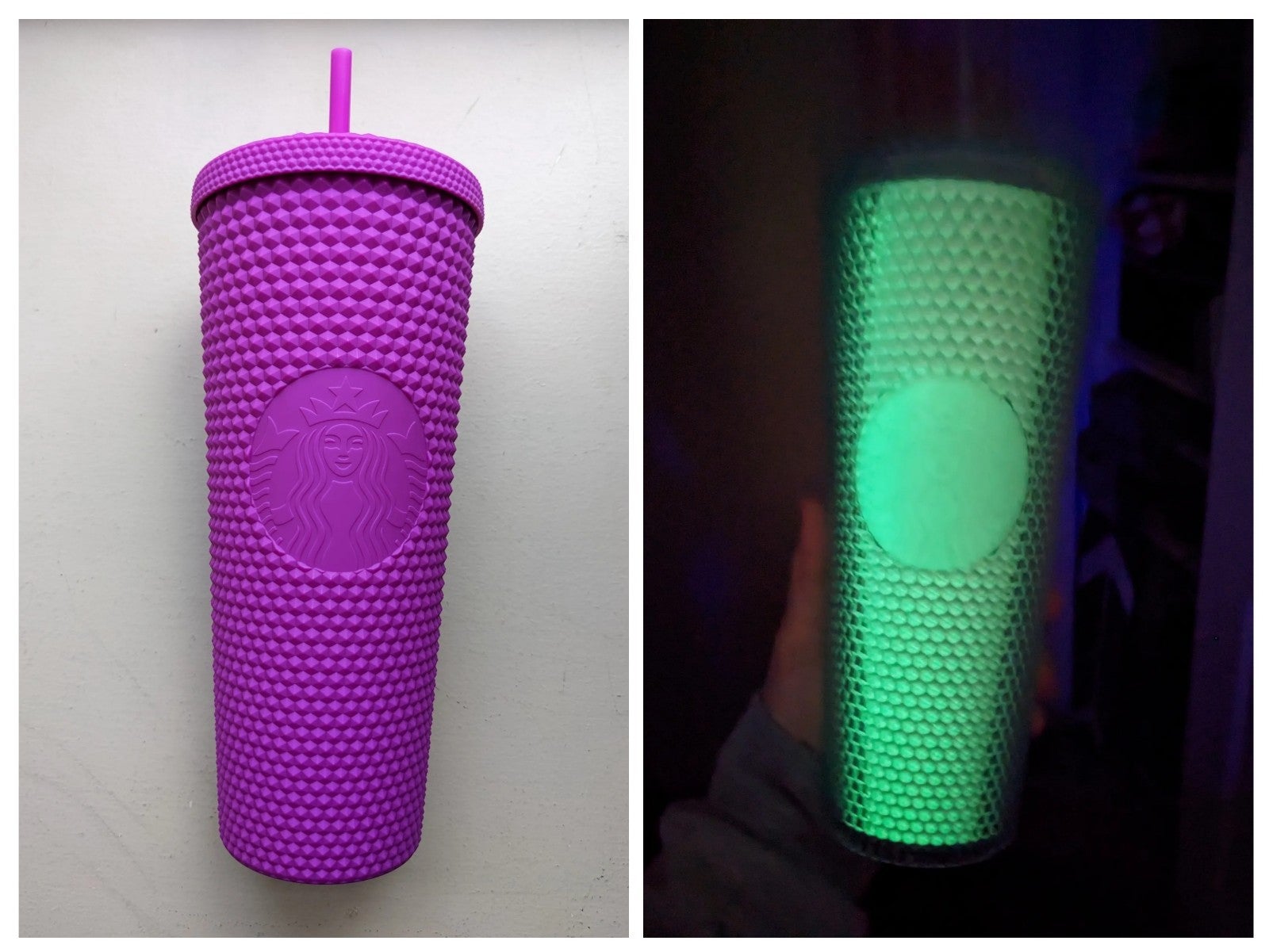 Starbucks Asia purple and GITD Studded Tumbler bundle BNWT