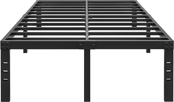 Bed-Frame, Metal Platform No Box Spring Needed, Heavy Duty Easy Assembly Black