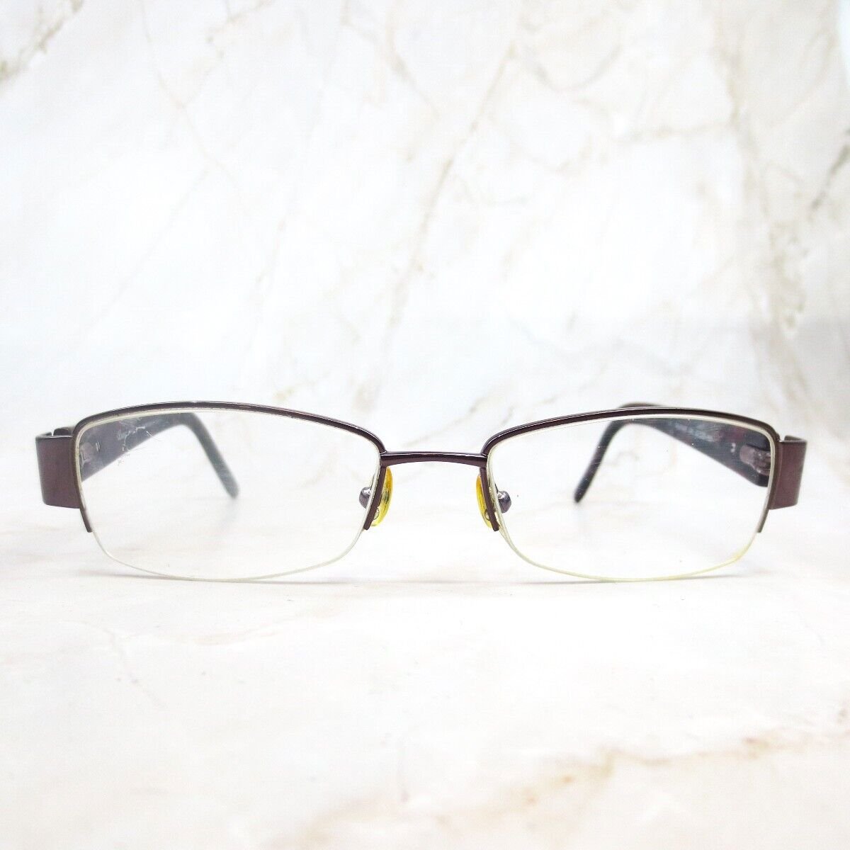 Luxe Eyeglasses Frame WLO 308 505 Women's Purple Hlaf Rim Rectangular 52-17-135