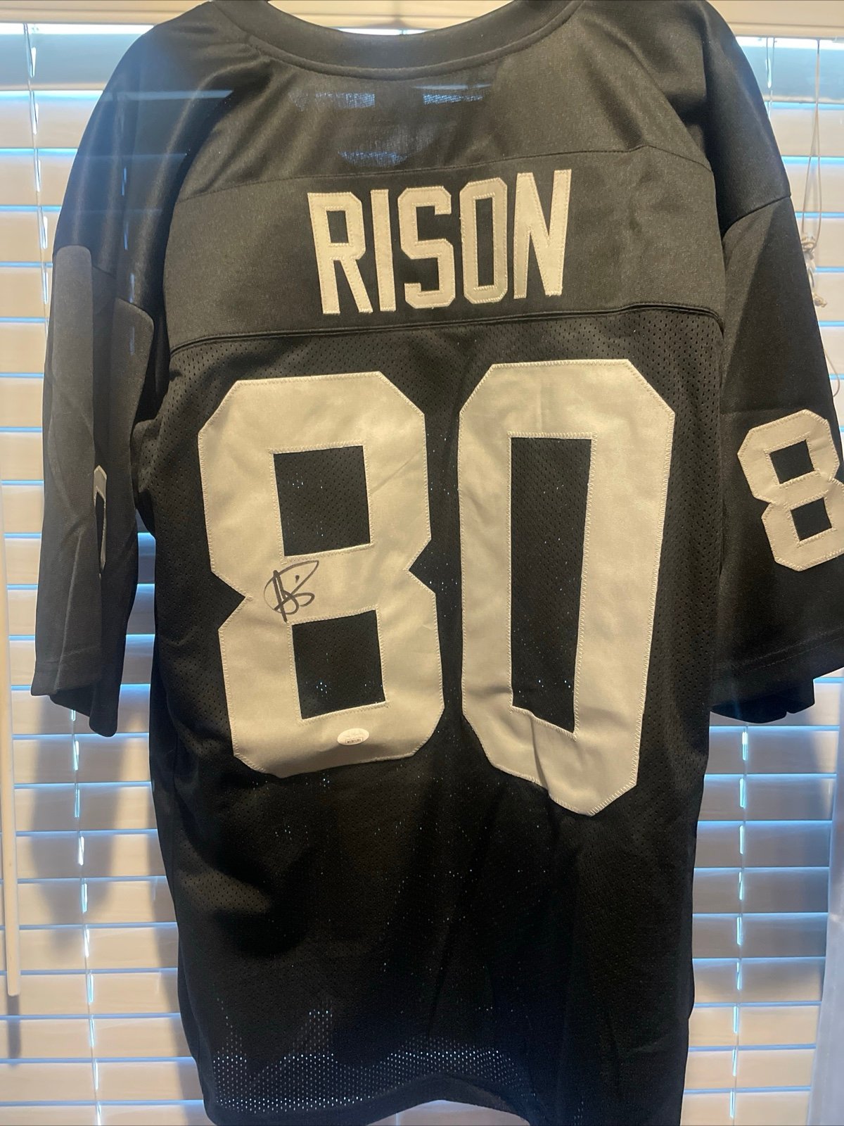 Raiders signed Andre Rison jersey JSA XL