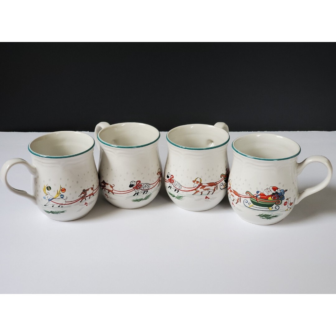 brand outlet 4PC TABLEWORKS INTERNATIONAL VINTAGE MUG COLLECTORS RARE CHRISTMAS" "COUNTRY SET Home brand outlet 4PC TABLEWORKS INTERNATIONAL VINTAGE MUG COLLECTORS RARE CHRISTMAS" "COUNTRY SET Home