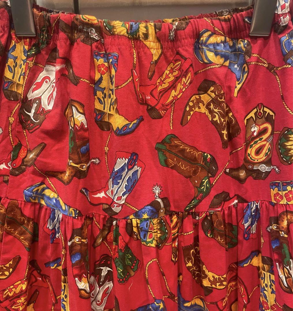 Vintage Skirt, Long Skirt, Volume Skirt
